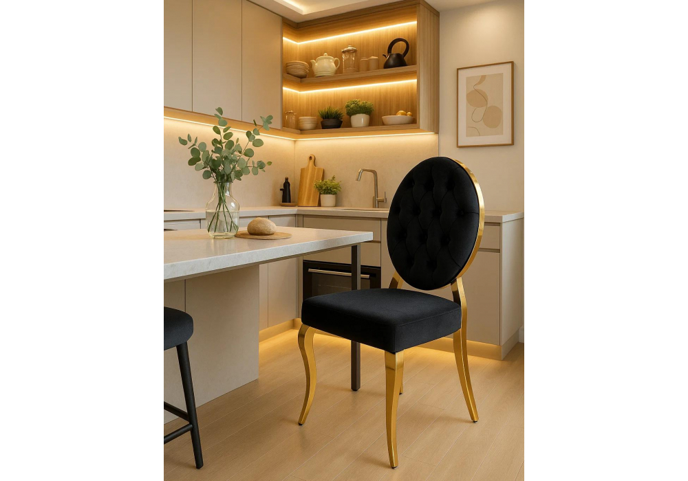 Стул Odda черный / золотой