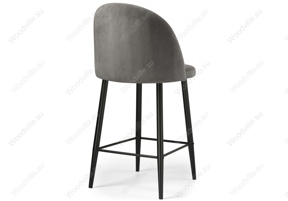 Барный стул Амизуре темно-серый / черный матовый