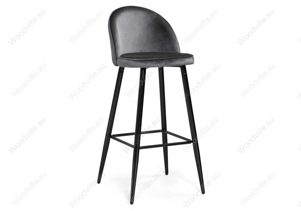 Барный стул Dodo 1 dark grey with edging / black