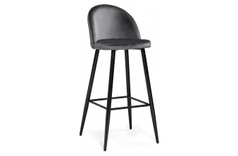 Барный стул Dodo 1 dark grey with edging / black