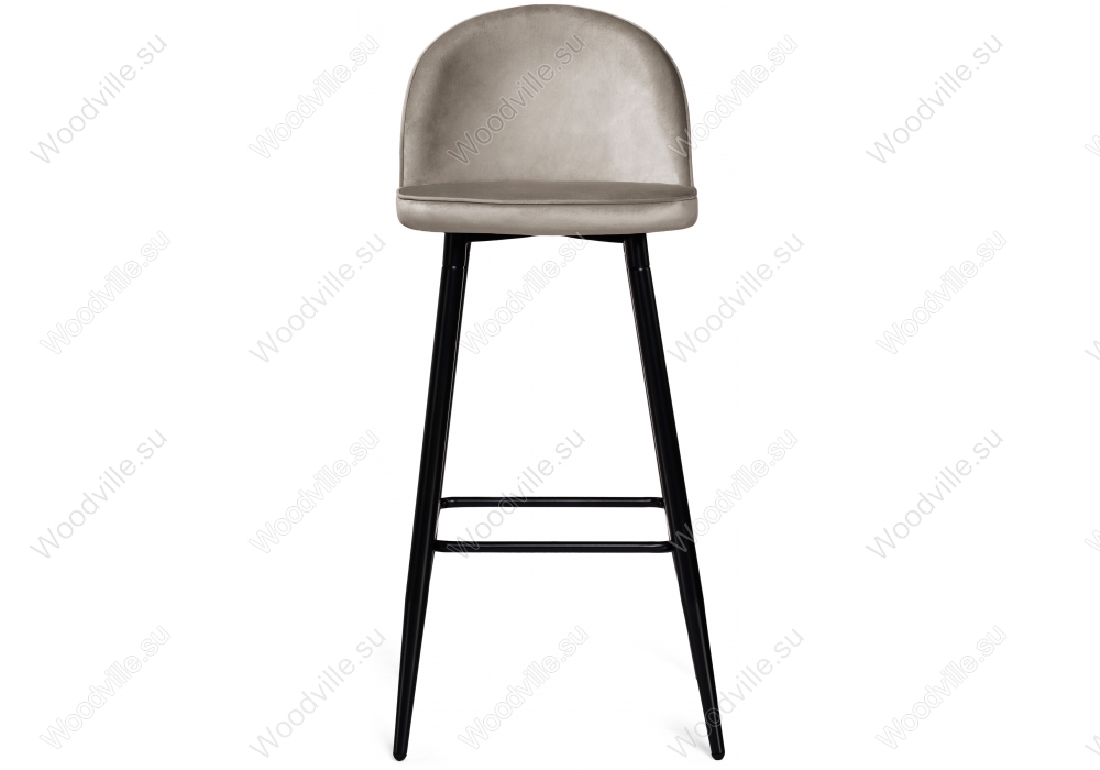 Барный стул Dodo 1 light grey with edging / black