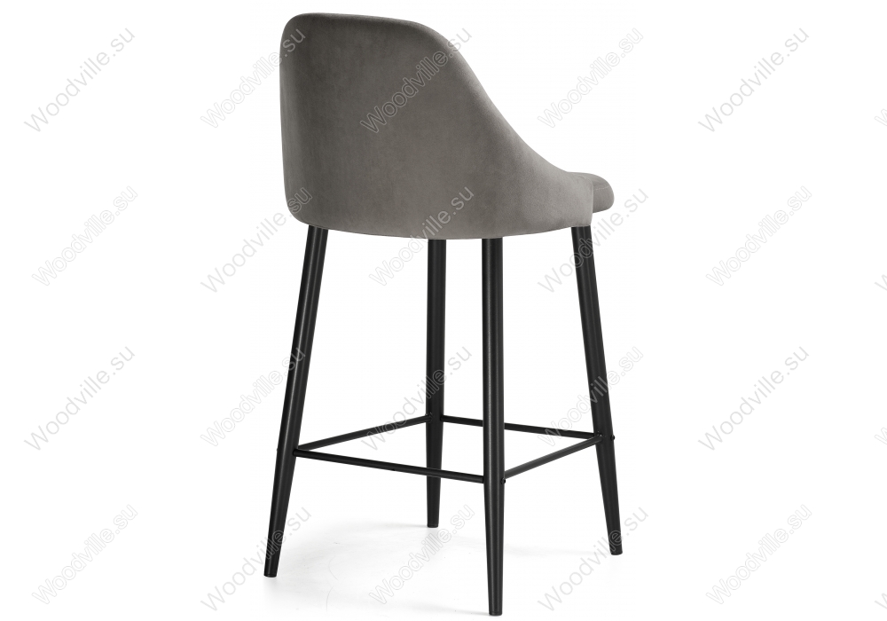 Барный стул Джама темно-серый / черный матовый