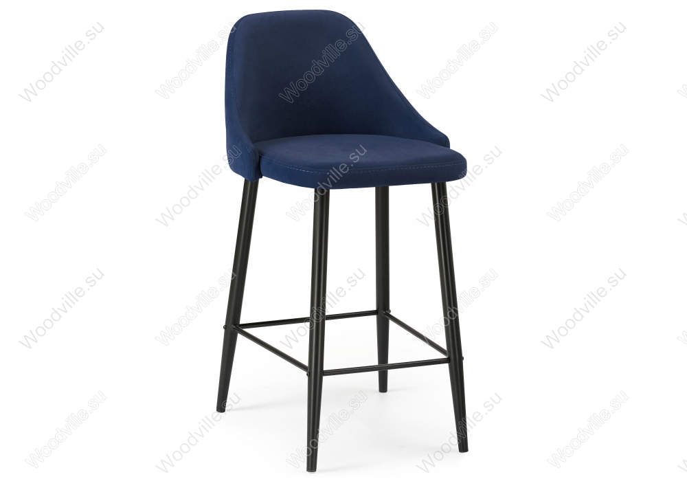 Барный стул Джама темно-синий / черный матовый