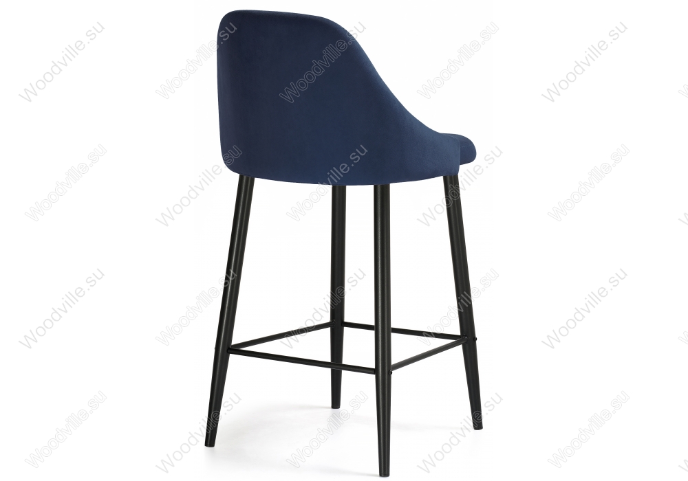 Барный стул Джама темно-синий / черный матовый