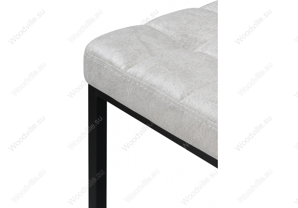 Барный стул Лофт кожзам серый мрамор / черный матовый