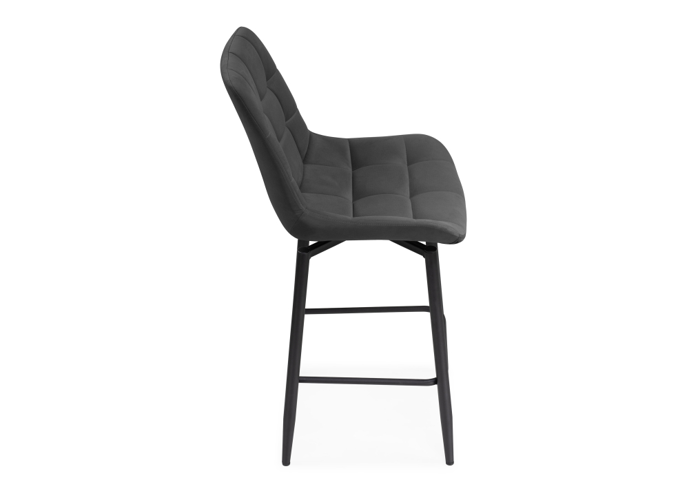 Полубарный стул Алст К крутящийся темно-серый / черный