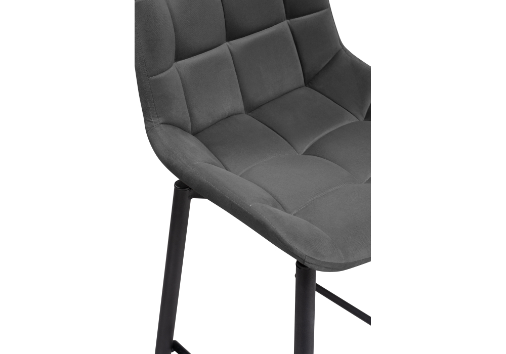 Полубарный стул Алст К крутящийся темно-серый / черный
