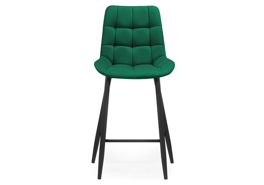 Полубарный стул Алст велюр зеленый / черный