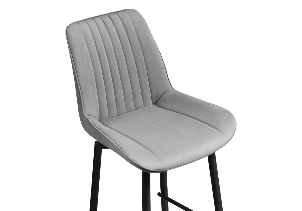 Полубарный стул Седа К крутящийся светло-серый / черный