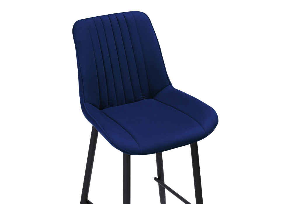 Полубарный стул Седа велюр синий / черный