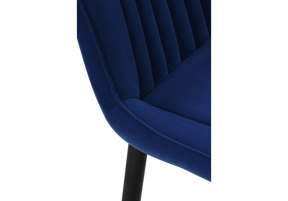 Полубарный стул Седа велюр синий / черный