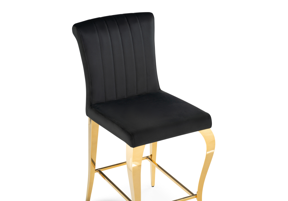 Полубарный стул Joan black / gold