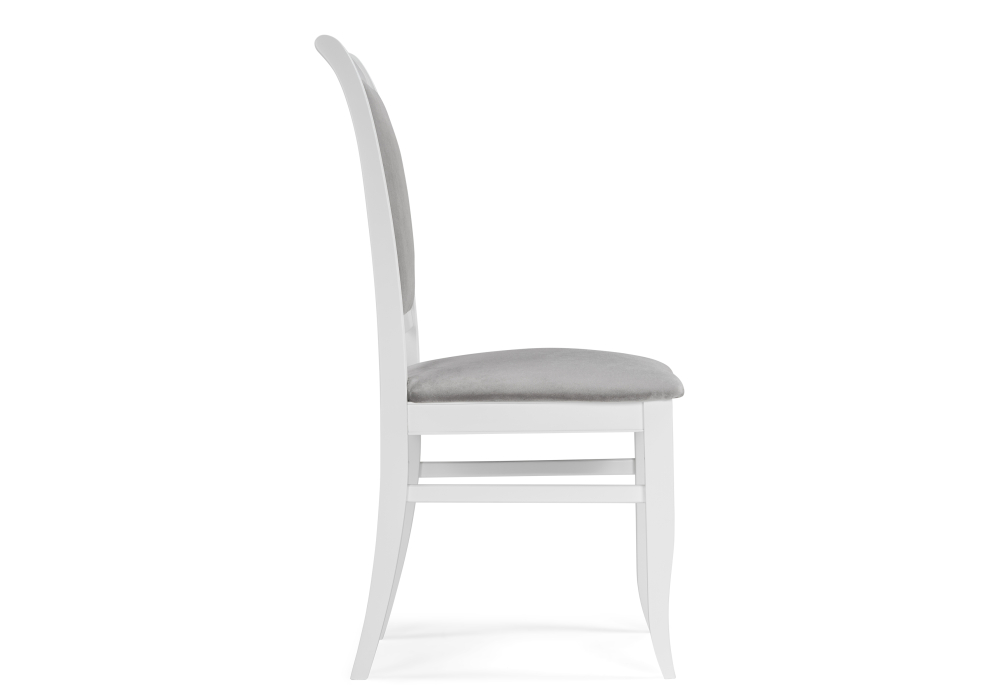 Деревянный стул Авелин серый велюр / белый