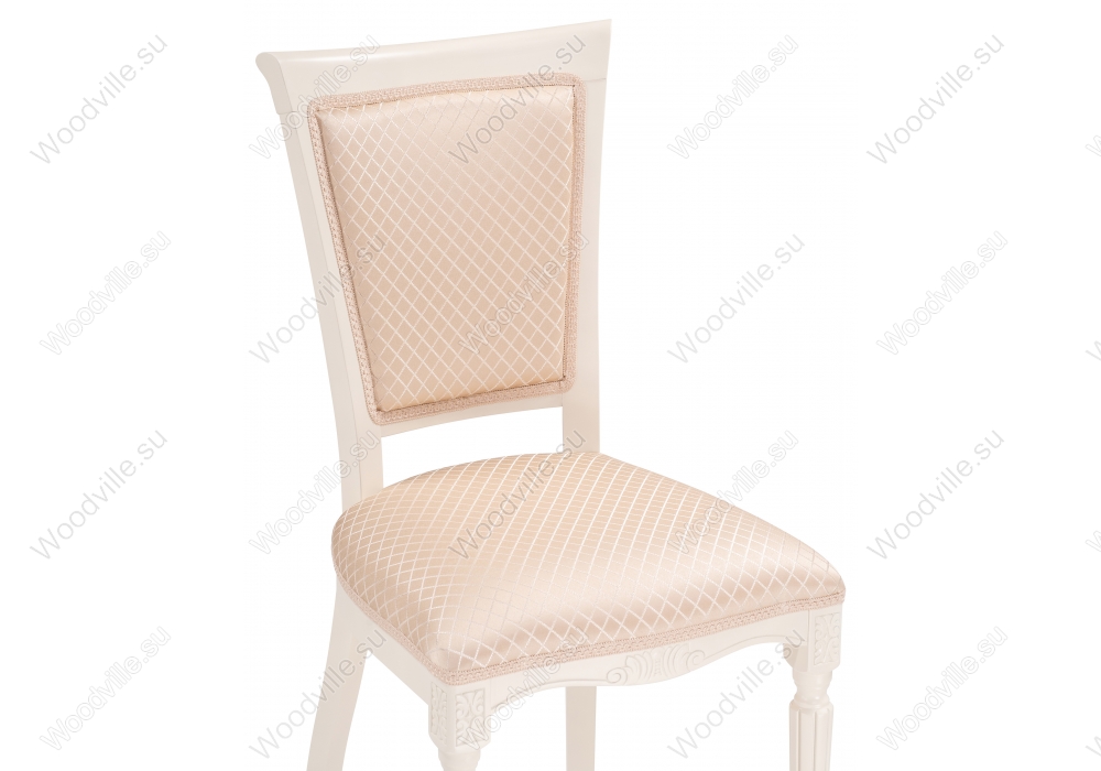 Деревянный стул Байона молочный / ромб 02