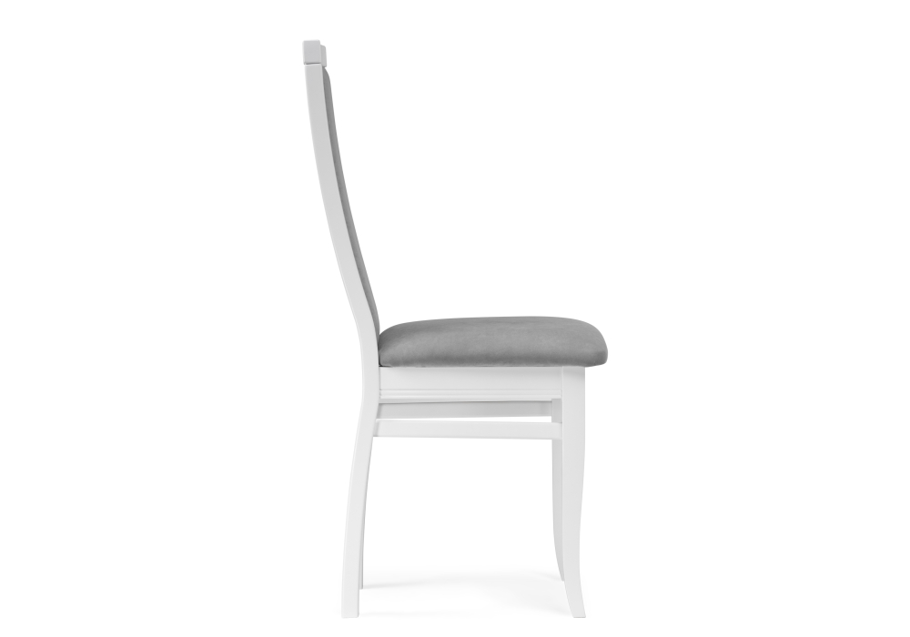 Деревянный стул Давиано серый велюр / белый