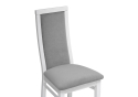 Деревянный стул Давиано серый велюр / белый
