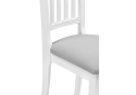 Деревянный стул Фрезино серый велюр / белый