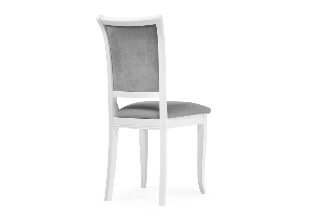 Деревянный стул Корнелл серый велюр / белый