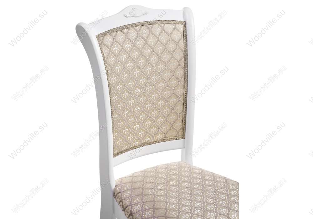 Деревянный стул Луиджи белый / бежевый