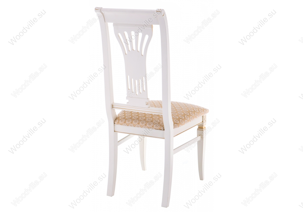 Деревянный стул Roy W/З молочный с патиной