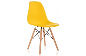 Пластиковый стул Eames PC-015 желтый