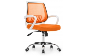 Компьютерное кресло Ergoplus белое / оранжевое