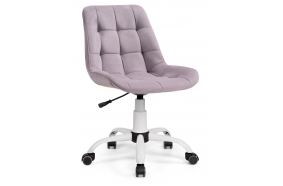 Компьютерное кресло Келми микровелюр светло-лиловый / белый глянец