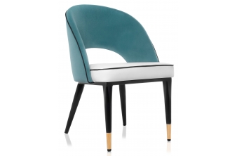 Стул на металлокаркасе Bard white / green