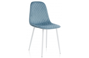 Стул на металлокаркасе Capri blue / white