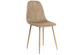 Стул на металлокаркасе Capri dark beige / wood