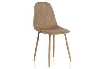 Стул на металлокаркасе Capri dark beige / wood