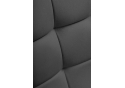 Стул на металлокаркасе Келми микровелюр серый / черный глянец