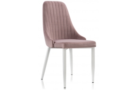 Стул на металлокаркасе Kora white / light purple