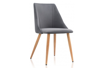 Стул на металлокаркасе Morgan dark gray / wood