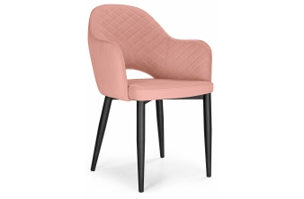 Стул на металлокаркасе Vener coral / black