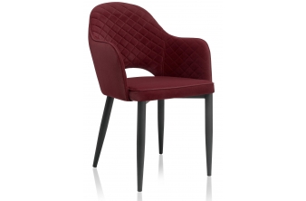 Стул на металлокаркасе Vener wine red