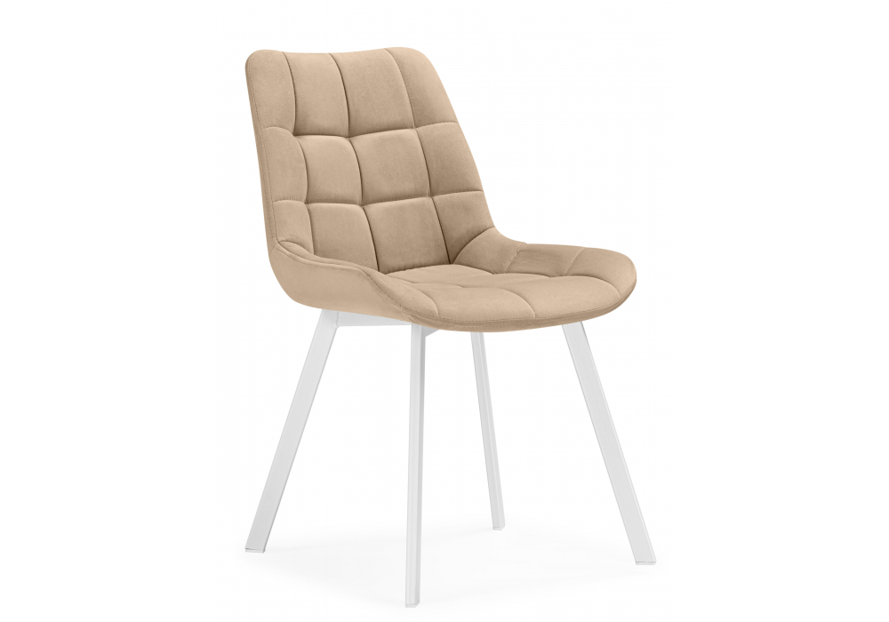 Стулья на металлокаркасе Челси 360 бежевый (ZD 210) / белый