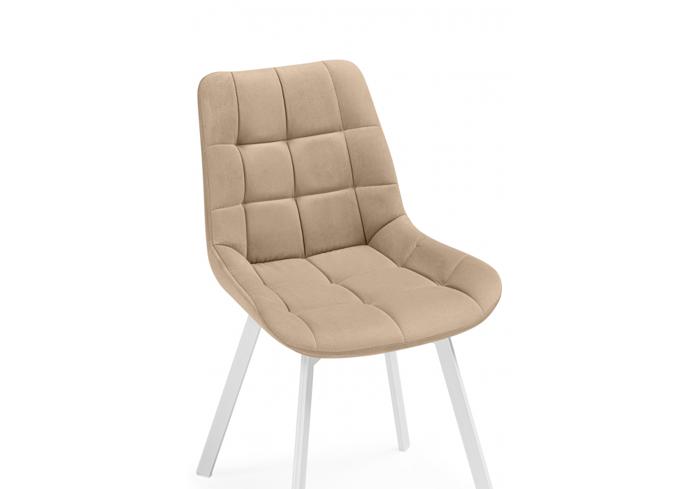 Стулья на металлокаркасе Челси 360 бежевый (ZD 210) / белый