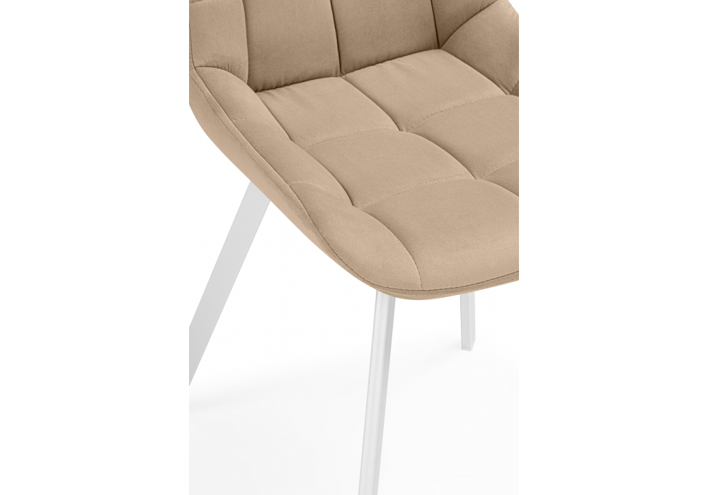 Стулья на металлокаркасе Челси 360 бежевый (ZD 210) / белый