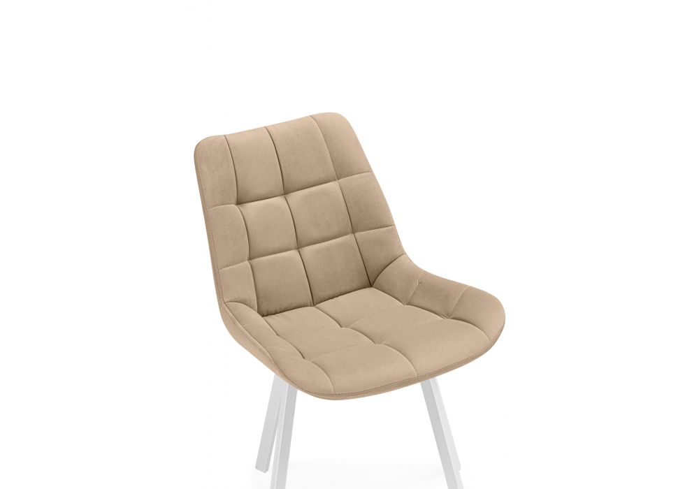 Стулья на металлокаркасе Челси 360 бежевый (ZD 210) / белый