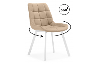 Стулья на металлокаркасе Челси 360 бежевый (ZD 210) / белый