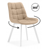 Стулья на металлокаркасе Челси 360 бежевый (ZD 210) / белый