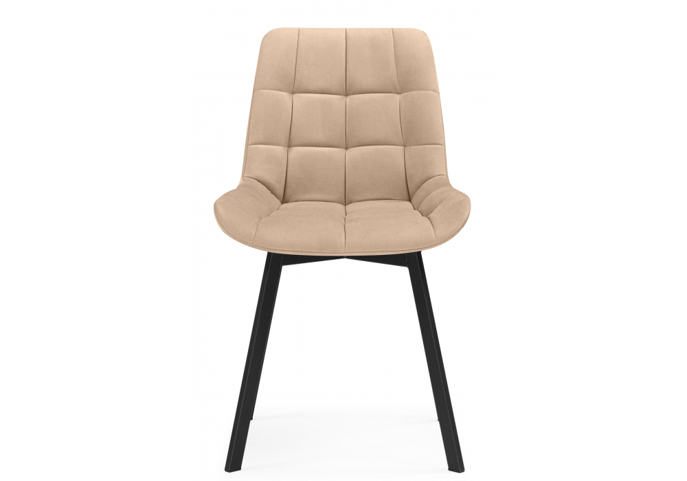 Стулья на металлокаркасе Челси 360 бежевый (ZD 210) / черный