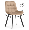 Стулья на металлокаркасе Челси 360 бежевый (ZD 210) / черный