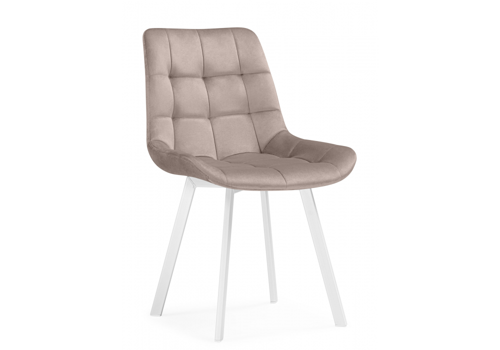 Стулья на металлокаркасе Челси 360 латте (ZD 290) / белый