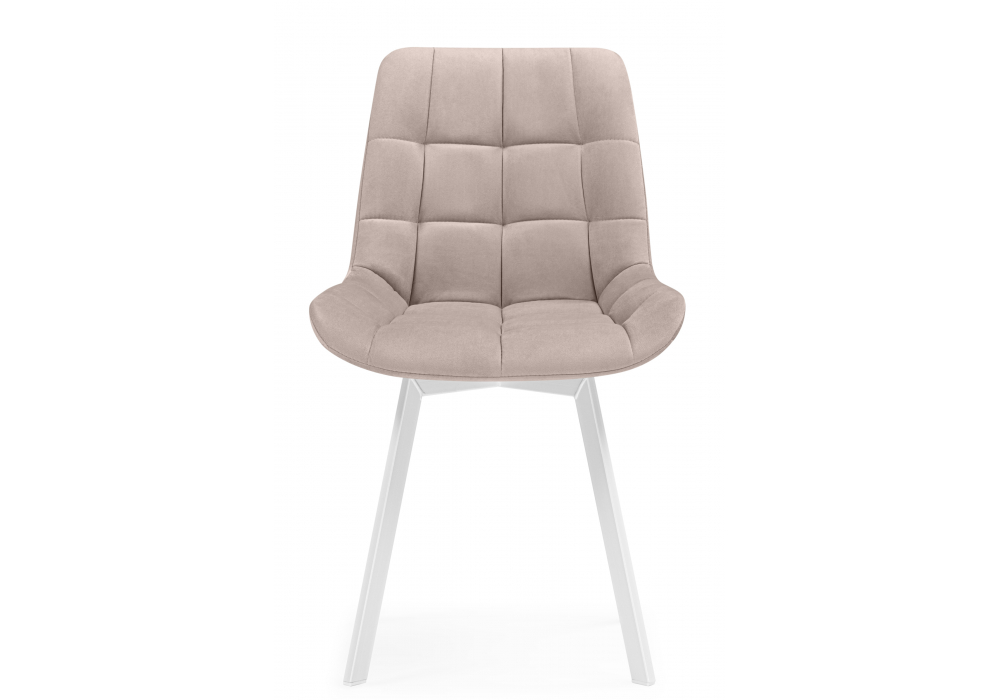 Стулья на металлокаркасе Челси 360 латте (ZD 290) / белый