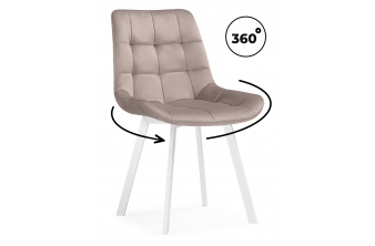 Стулья на металлокаркасе Челси 360 латте (ZD 290) / белый