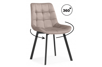 Стулья на металлокаркасе Челси 360 латте (ZD 290) / черный