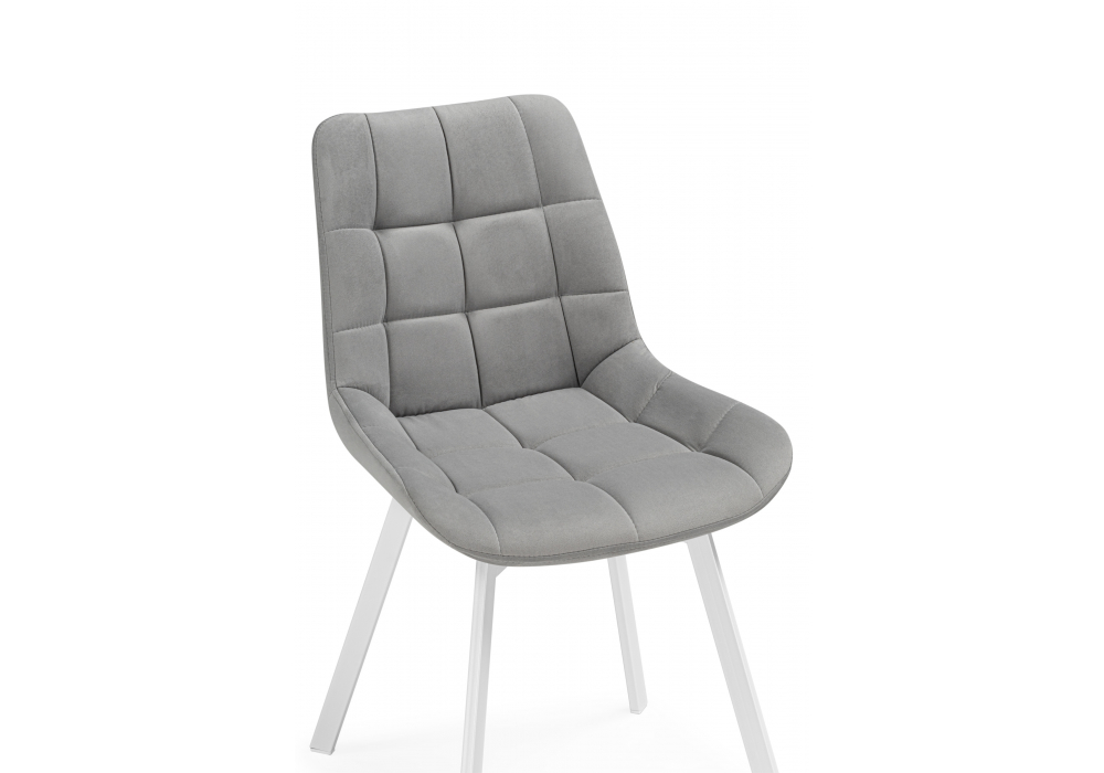 Стулья на металлокаркасе Челси 360 светло-серый (ZD 960) / белый