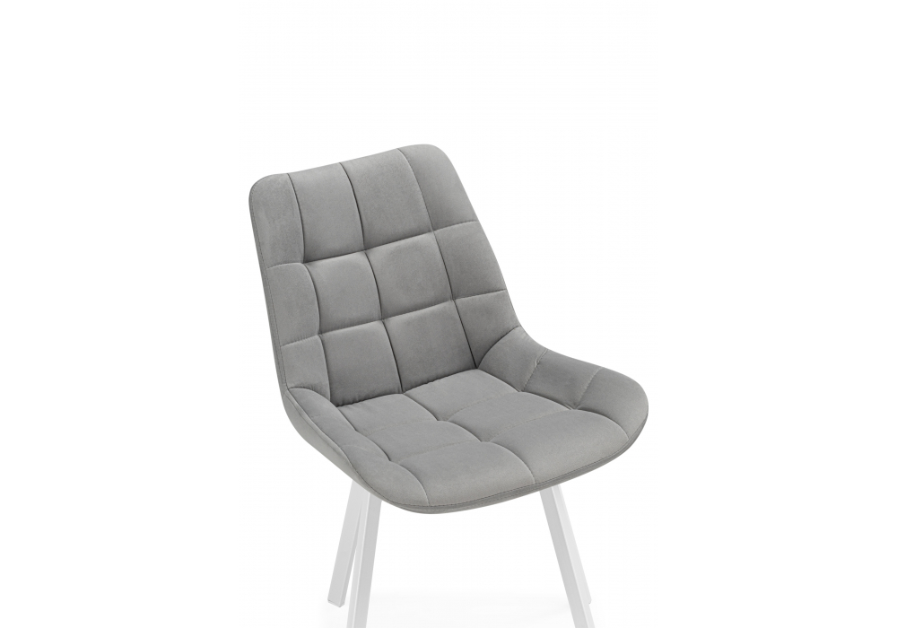 Стулья на металлокаркасе Челси 360 светло-серый (ZD 960) / белый